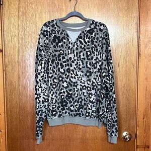 We The Free Animal Print Gray Top